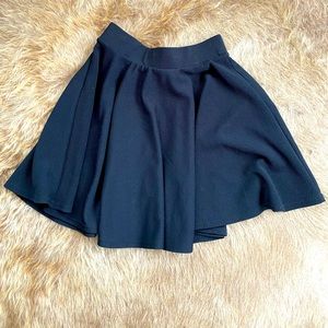 Stretchy black skater skirt